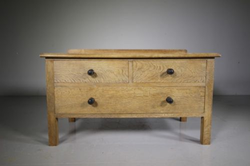 Heals Antique Oak Low Chest of Drawers – Labelled