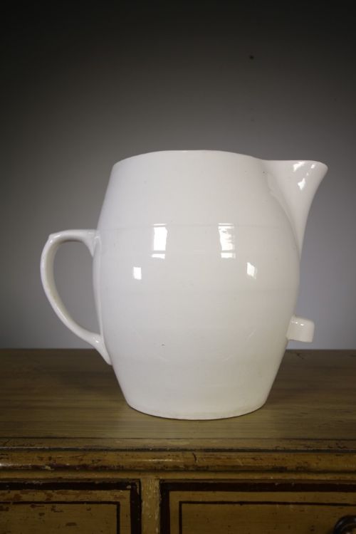 Massive Creamware Edwardian Antique Dairy Jug
