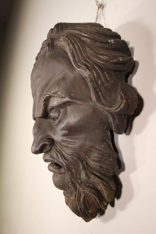 Large 19th Century Antique Welsh Theatre Wall Mask