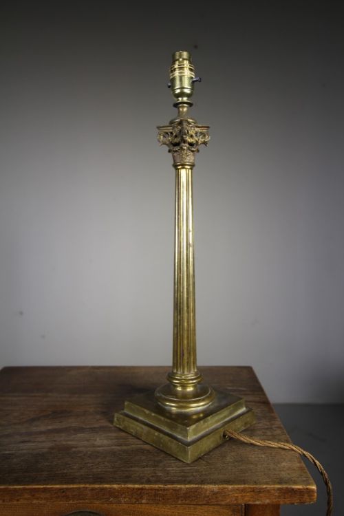 
Beautiful 19th Century Antique Ornate Column Table Lamp