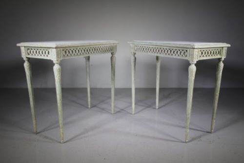 Pair of Original Painted Pine English Antique Side Tables