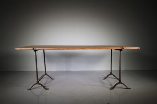English 19th Century Large Antique Trestle Dining Table