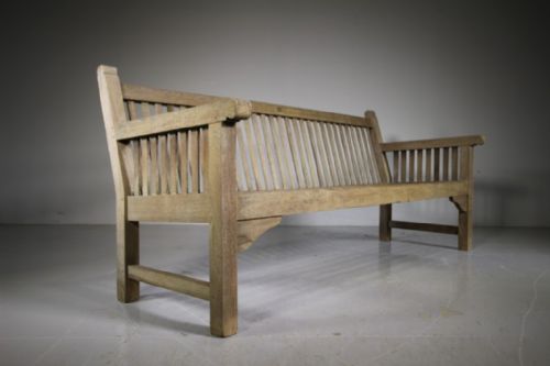 Superb Heals Antique Teak Garden Bench – Large Model