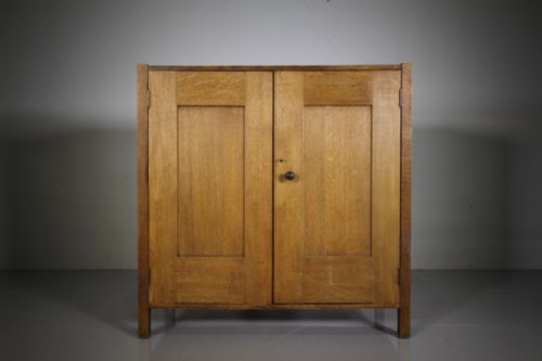Edwardian Antique Heals Letchworth Oak Nursery Cupboard