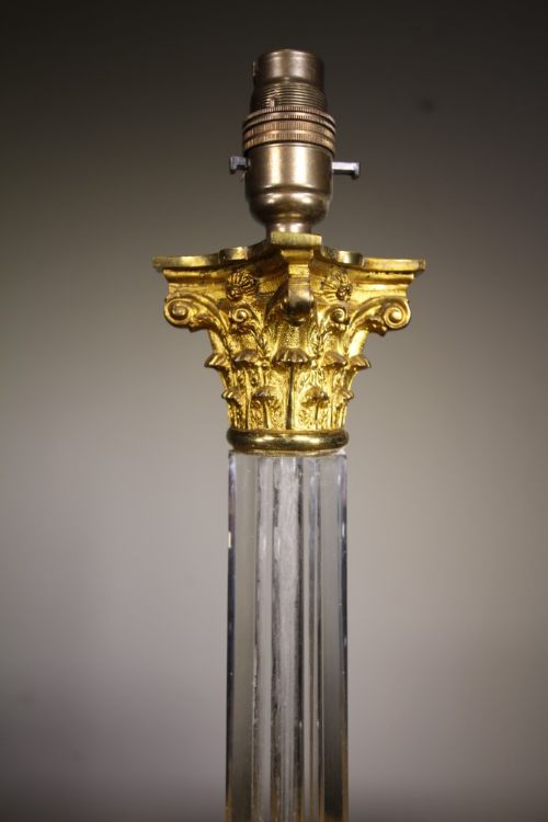 19TH CENTURY ANTIQUE CUT GLASS OSLER TABLE LAMP - ADDITIONAL PHOTO 2