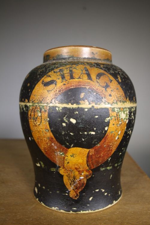 English 19th Century Antique Shag Apothecary Jar