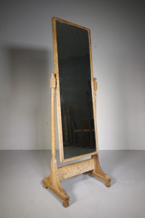 
Rare Heals Antique Oak Tilden Cheval Dressing Mirror