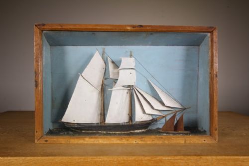 Welsh 19th Century Antique Ship Diorama