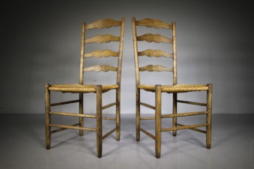 Pair of Neville Neal Ash Dining Chairs – Stamped