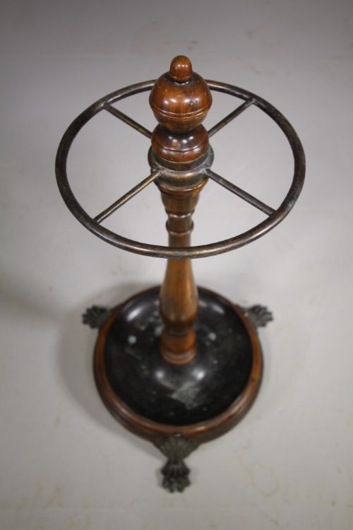 
English 19th Century Antique Walnut Stick Stand