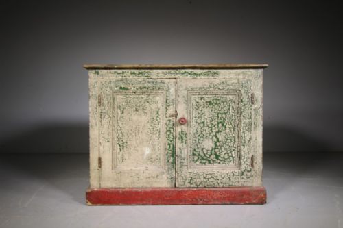 English 19th Century Antique Cupboard in Original Paint