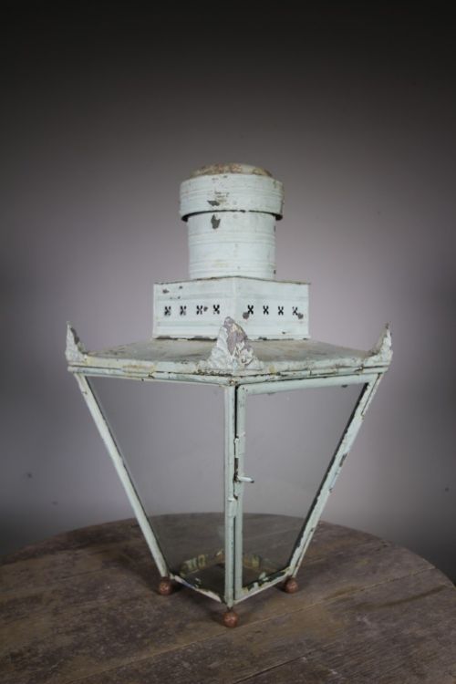 ENGLISH 19TH CENTURY ANTIQUE COPPER LANTERN - ADDITIONAL PHOTO 1