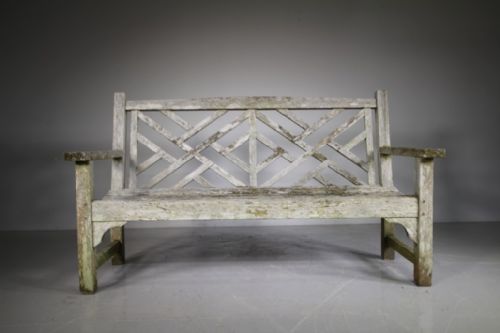 English Charles Verey Lister 80’S Teak Garden Bench Seat