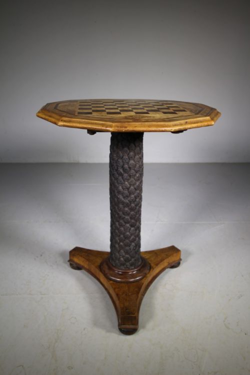 Extremely Rare Regency Petrified Antique Tree Stem Table