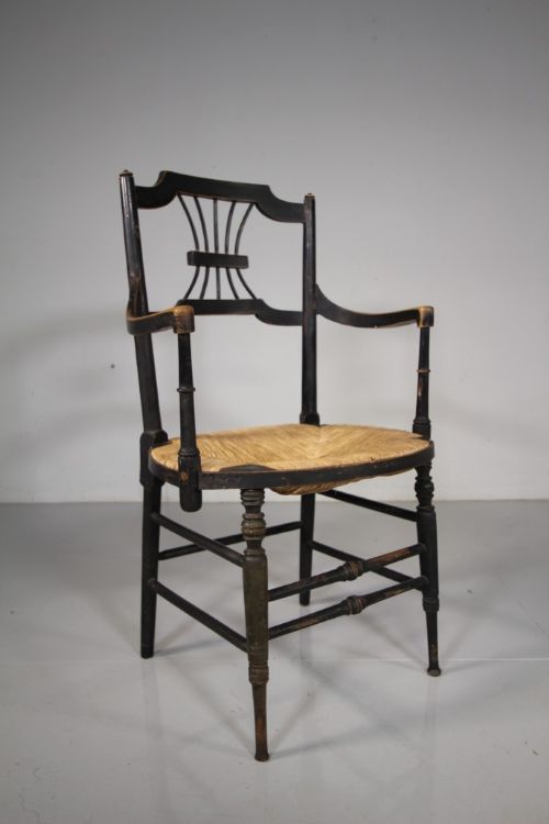 William Morris Antique Sussex Chair by Rossetti