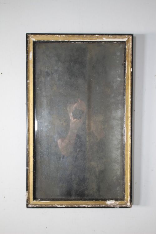English 18th Century Antique Gilt Mirror – Mercury Plate