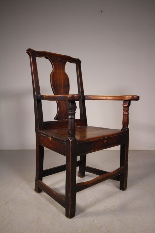 18TH CENTURY FRUITWOOD ANTIQUE ENGLISH ARMCHAIR - ADDITIONAL PHOTO 6