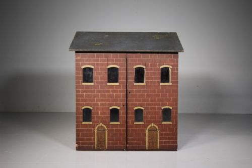English 19th Century Antique Painted Pine Dolls House