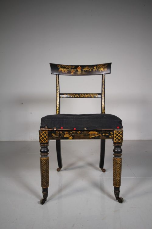 Rare Regency Antique English Chinoiserie Chair