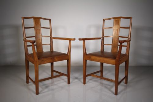 Rare Early Pair of Gordon Russell Antique Armchairs
