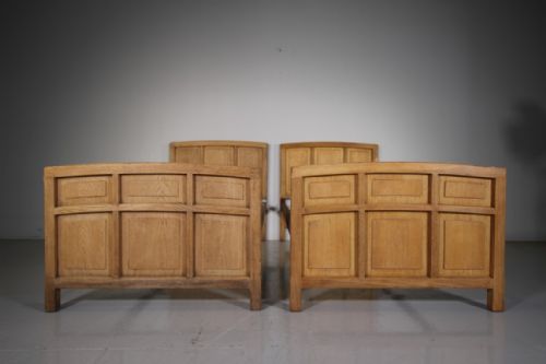 Pair of 1930’S Cotswold School Solid Oak Single Beds