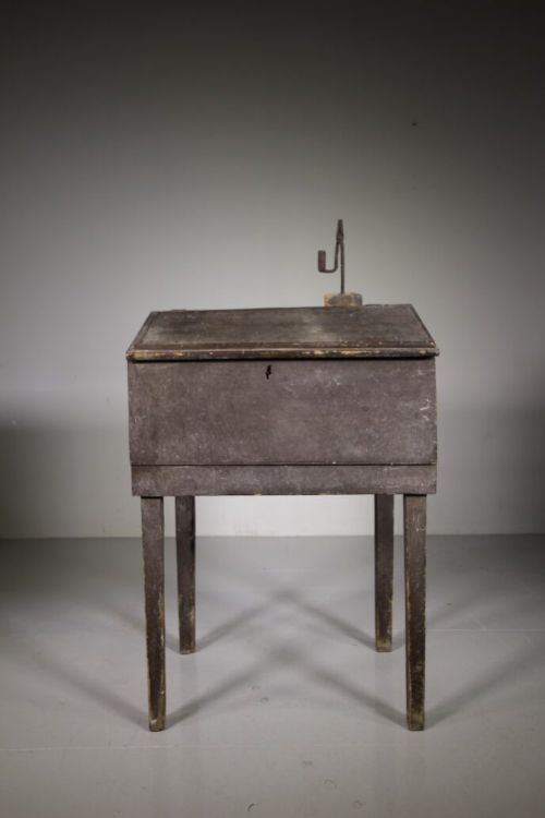 Primitive Georgian Original Painted Pine Antique Desk