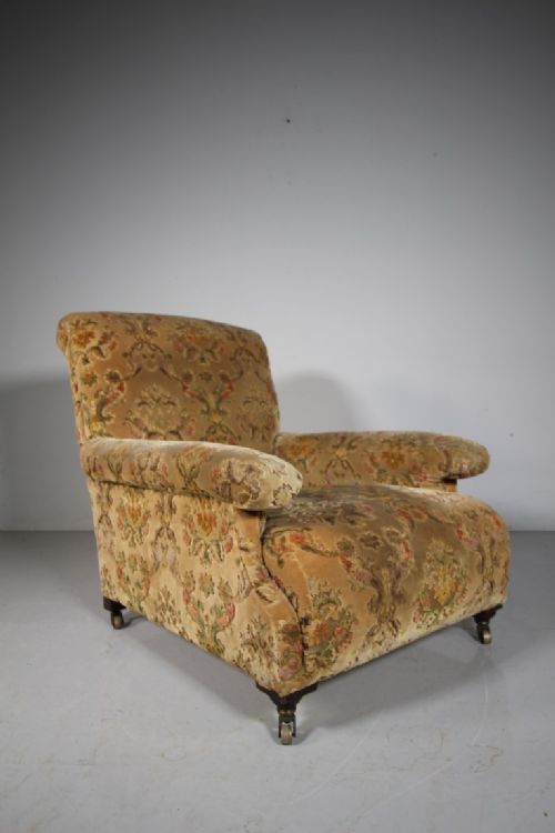 William Birch Antique Upholstered Armchair – Stamped