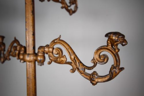 ENGLISH 19TH CENTURY ANTIQUE CAST IRON COAT STAND - ADDITIONAL PHOTO 1
