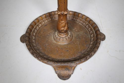 ENGLISH 19TH CENTURY ANTIQUE CAST IRON COAT STAND - ADDITIONAL PHOTO 2