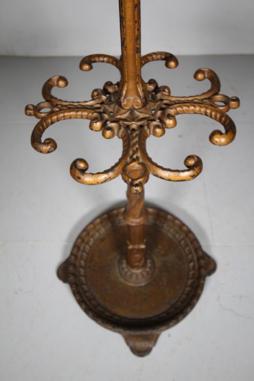 ENGLISH 19TH CENTURY ANTIQUE CAST IRON COAT STAND - ADDITIONAL PHOTO 5