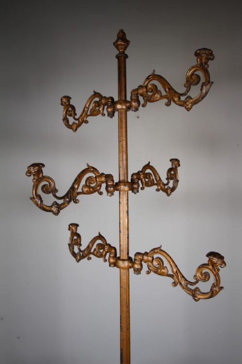 ENGLISH 19TH CENTURY ANTIQUE CAST IRON COAT STAND - ADDITIONAL PHOTO 6