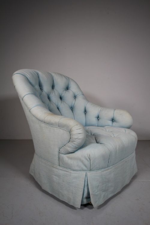 
English 19th Century Antique Upholstered Armchair