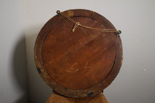 ENGLISH REGENCY ANTIQUE GILT CONVEX MIRROR - ADDITIONAL PHOTO 1