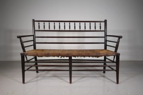 Rare 19th Century Antique William Morris Sussex Bench Seat
