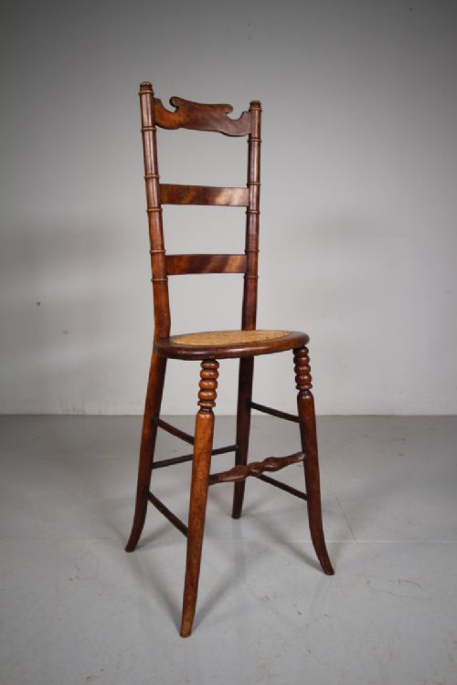19th Century Antique Child’s Chair in Birch Wood