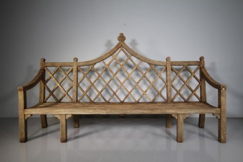 1930'S Fell Foot Oak Garden Bench Seat