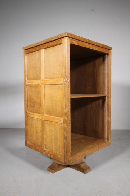 1930'S Mouseman Oak Revolving Bookcase