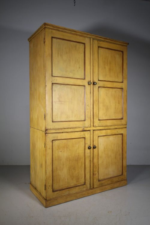 Fabulous Original Painted Pine Large Georgian Antique Cupboard