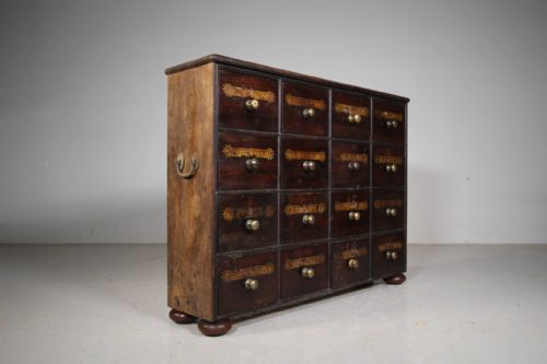 Wonderful Regency Antique Mahogany Apothecary Chest – Original Labels