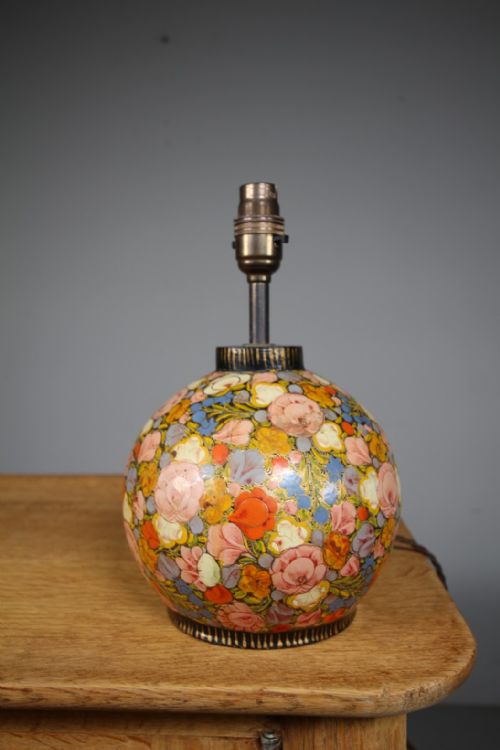 Lovely 1920’S Kashmiri Table Lamp – Rewired