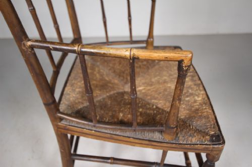 FINE REGENCY ORIGINAL PAINTED DECORATED ANTIQUE ARMCHAIR - ADDITIONAL PHOTO 5