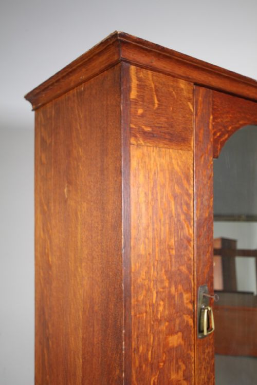 EARLY HEALS EDWARDIAN ANTIQUE OAK WARDROBE LABELLED - ADDITIONAL PHOTO 2