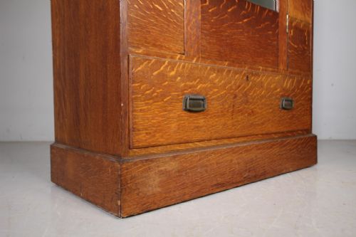 EARLY HEALS EDWARDIAN ANTIQUE OAK WARDROBE LABELLED - ADDITIONAL PHOTO 4