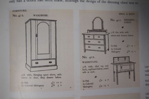 EARLY HEALS EDWARDIAN ANTIQUE OAK WARDROBE LABELLED - ADDITIONAL PHOTO 5