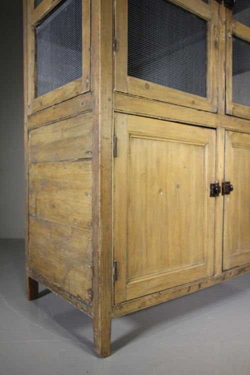 ENGLISH GEORGIAN ANTIQUE PINE KITCHEN FOOD CUPBOARD - ADDITIONAL PHOTO 1