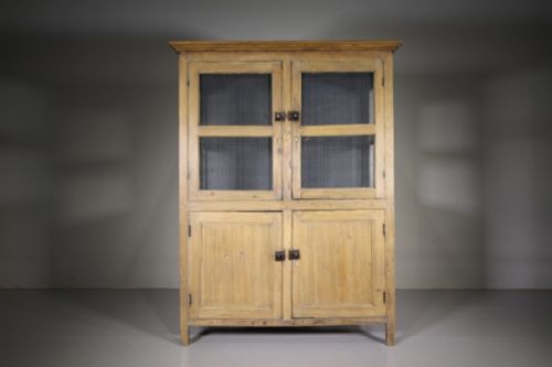 ENGLISH GEORGIAN ANTIQUE PINE KITCHEN FOOD CUPBOARD - ADDITIONAL PHOTO 2