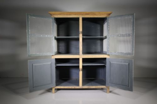ENGLISH GEORGIAN ANTIQUE PINE KITCHEN FOOD CUPBOARD - ADDITIONAL PHOTO 3