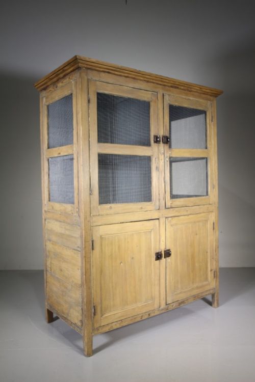 ENGLISH GEORGIAN ANTIQUE PINE KITCHEN FOOD CUPBOARD - ADDITIONAL PHOTO 5
