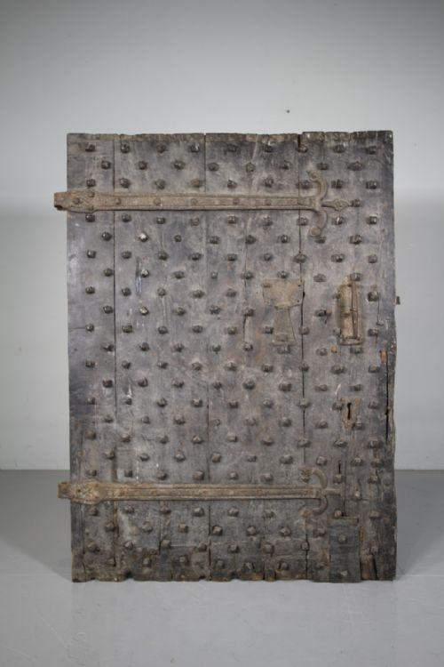 Amazing Ancient 17th Century Antique Oak Studded Door
