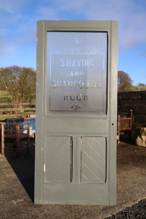 FABULOUS ENGLISH ANTIQUE PINE HAIRDRESSING DOOR CIRCA 1870 - ADDITIONAL PHOTO 9